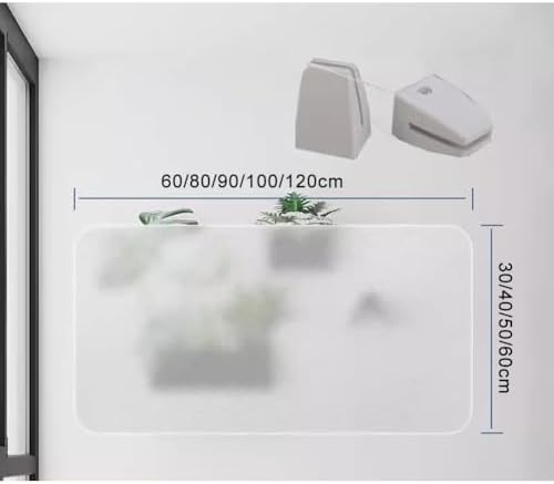 Acrylic Privacy Screen Divider, Portable Desk Panel for Workstations, Frosted Tabletop Partition for Offices & Schools (Clear-B, 100x30cm/39.4x11.8in)