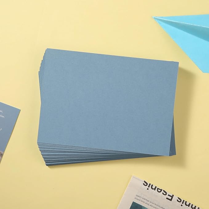 50 Sheets Blank Cardstock Paper 250 GSM Thick Heavy Cards Stock for DIY Art Projects, Card Making, Postcards, Greeting Cards, Birthday Party, Wedding Invitations (Dusty-Blue, 3x5 inches)