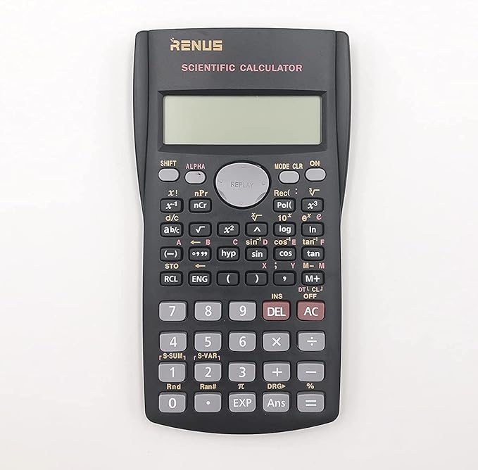 RENUS 8 Packs, 2-Line Engineering Scientific Calculator Function Calculator for Student and Teacher 16 AAA Batteries Included