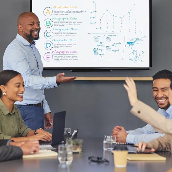 XIWODE 32x44 Inch Magnetic Dry Erase Whiteboard,Black Aluminum Frame Wall-Mounted for Home School Office Conference Room