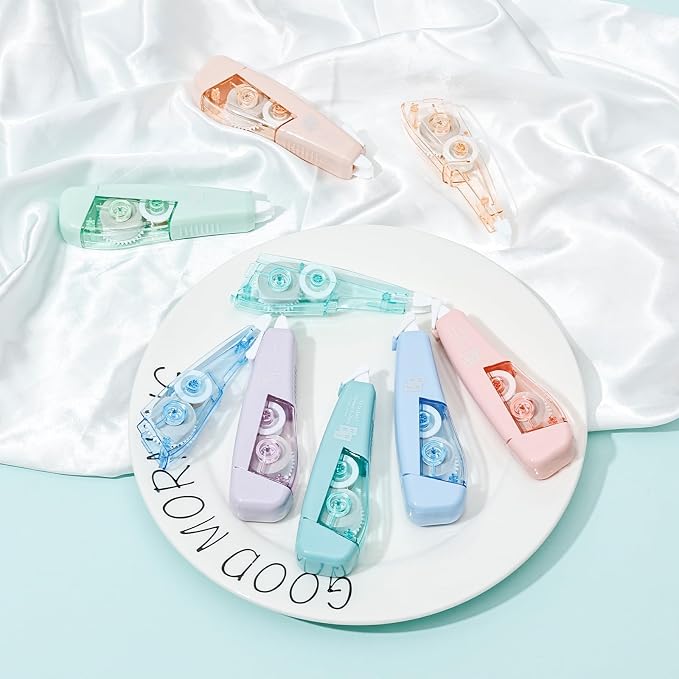 Temiary 3 Pcs Correction Tapes with 3 Pcs Refills, White Wrong Out Tape