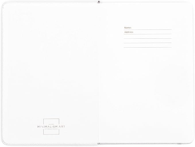 Minimalism Art, Premium Hard Cover Notebook Journal, Classic 5" x 8.3", 122 Numbered Pages, Gusseted Pocket, Ribbon Bookmark, Extra Thick Ink-Proof Paper 120gsm, San Francisco (Plain, Pink)