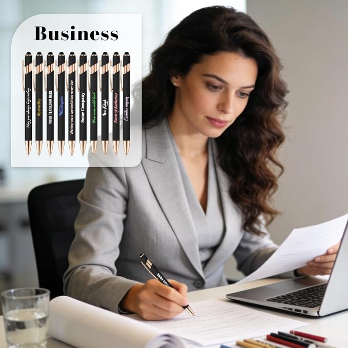 ENOMY Personalized Notebook Journal with 10 PC Pens Gifts Set Custom Notebook 240 Pages A5 Lined Journal for Men Women Hardcover Notebooks for Work College Graduation Gifts, Grey