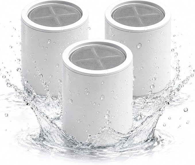 Replacement Filter Cartridge Compatible with Eskiin Shower Head (4-Pack) | for Hard Water, Chlorine Removal