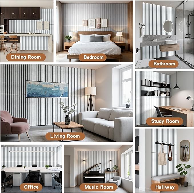 10 Pack Acoustic Wall Panels, Soundproof Panels with Simulated Wood Grain Finish, 47.2”x23.6” Decorative Acoustic Wall Panel for Office,Home Theater,Studio,Living Room, White Oak