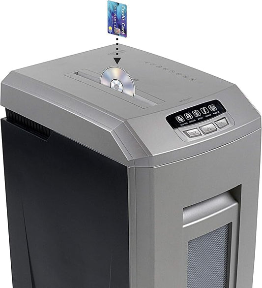 Aurora AU1580MA Professional Grade High Security 15-Sheet Micro-Cut Paper/CD and Credit Card Shredder, 60 Minutes Continuous Run time