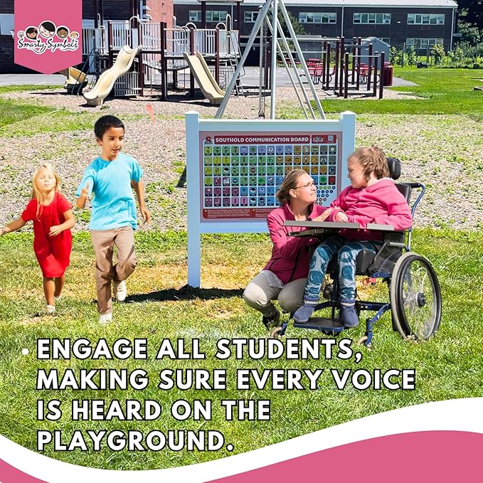 Weather-Proof Aluminum School Playground Communication Board for Autism - Outdoor Inclusive Communication Aid, Lightweight & Durable for Autism & Inclusive Play
