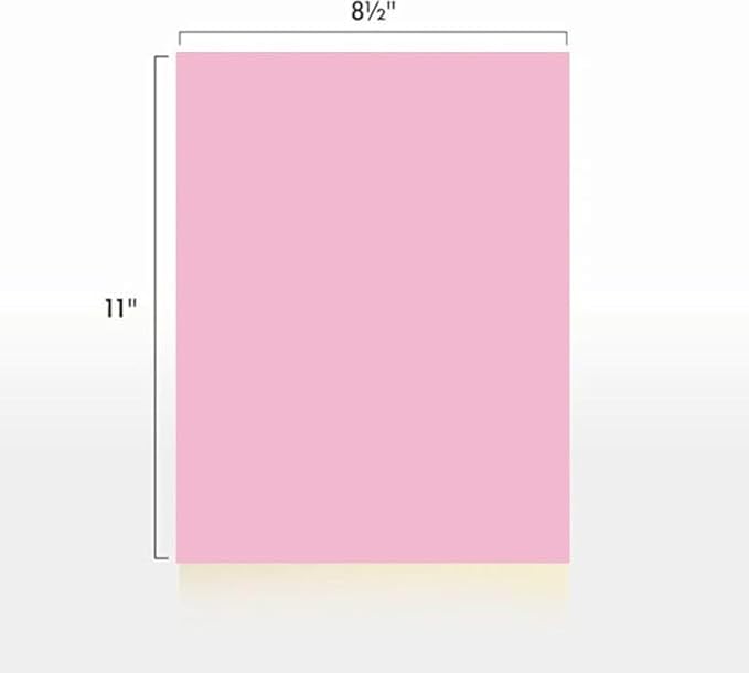 Colored Copy Paper, 20LB (75 GSM) 8.5 X 11, 500 Sheets Per Ream (PINK)