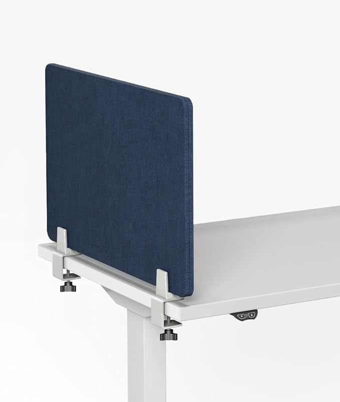 Sound Absorbing Privacy Shield - Desk Divider for Students and Office (Dark Blue, 23" W x 18'H)