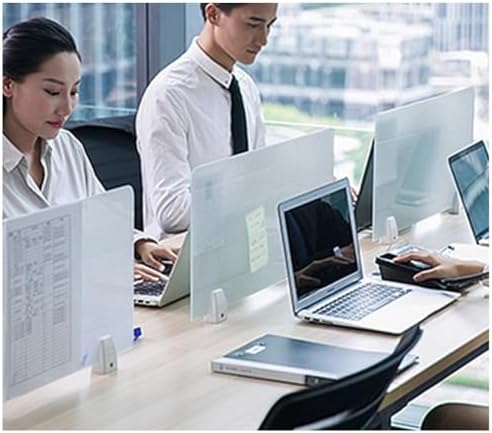 Acrylic Frosted Privacy Screen - Portable Desk Divider Panel for Workstations, Office & School Use, Reduces Visual Distractions, Clear-B 100x30cm (39.4x11.8in)