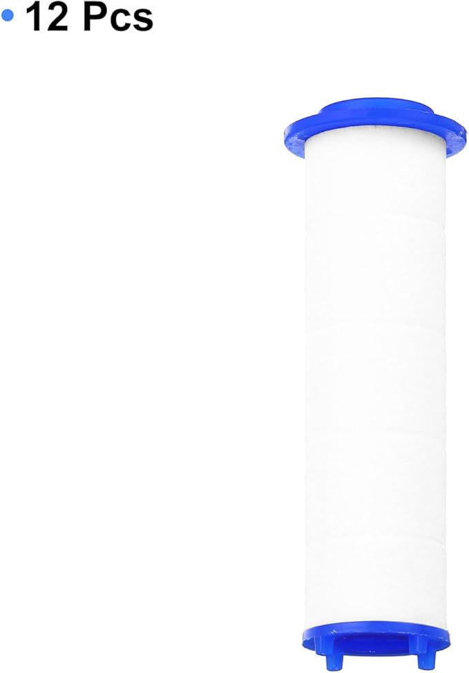 uxcell 12 Pcs Shower Head Filter 3 Inch PP Cotton Filter Cartridge Replacement High-Pressure Handheld Fan Shower Jet Sets