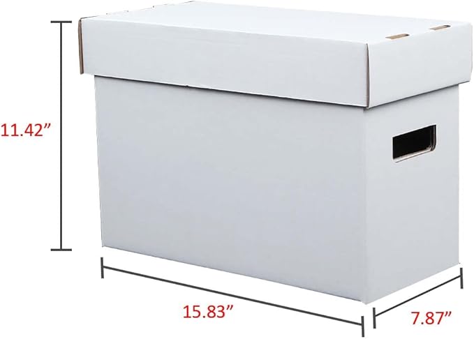 ANDPLAY 5 Pcs Comic Book Storage Boxes With Lids Short Holds 150-175 Comics Collapsible and Stackable Comic Short Box Moistureproof Comic Box