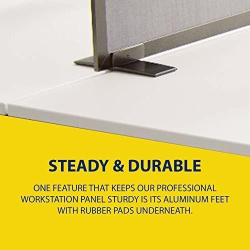 OBEX Acoustical Free Standing Privacy Screen, Cubicle Accessories Desk Privacy Panel, Desk Dividers for Office, Office Furniture Partitions Portable Sound Proof Dividers, 18" x 42", Graphite