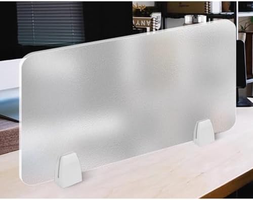 Acrylic Frosted Privacy Screen - Portable Desk Divider Panel for Workstations, Office & School, 100x30cm (39.4x11.8in) - Reduces Visual Distractions
