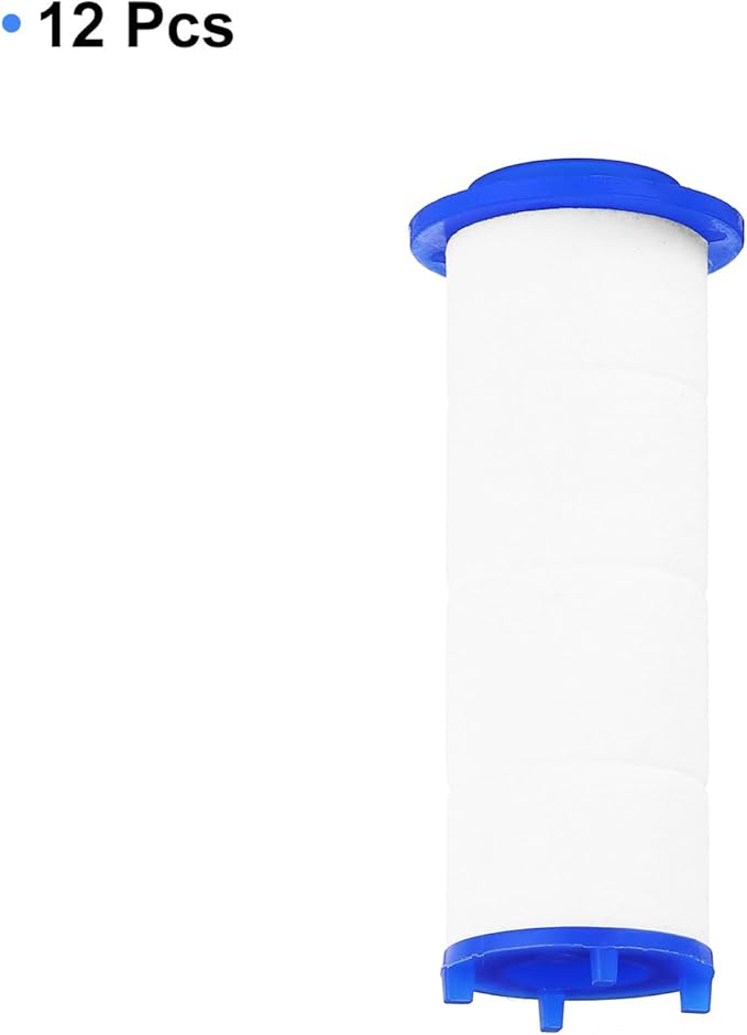 uxcell 12 Pcs Shower Head Filter 2.4 Inch PP Cotton Filter Cartridge Replacement High-Pressure Handheld Fan Shower Jet Sets