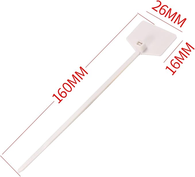 6 in Marker Nylon Cable Ties, Plastic Water Proof Tags, Self-Locking Written-on Cable Marker, Security Seals Label for Cabling, Wire Marking Label, Shipping Hanging Tags - Blue/ 100pcs