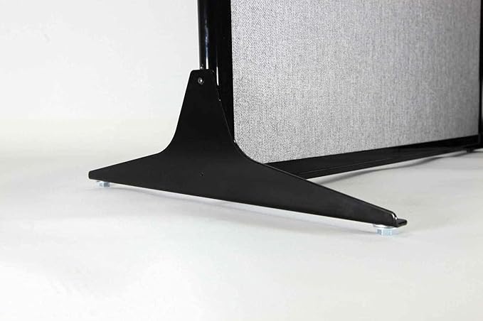 Versare Workstation Partition | Portable Wall Divider | Modern Office Cubicle | Free Standing Privacy Screen | Flexible Work Space | 33" x 70" W/Window, Navy Blue Fabric Panels