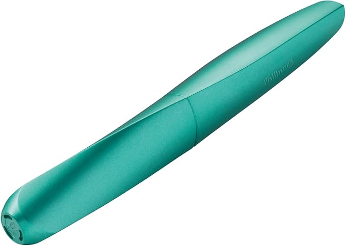 Pelikan Twist Fountain Pen with 1 Ink Cartridge, Medium Nib, Cold Alaska, Boxed (820165)