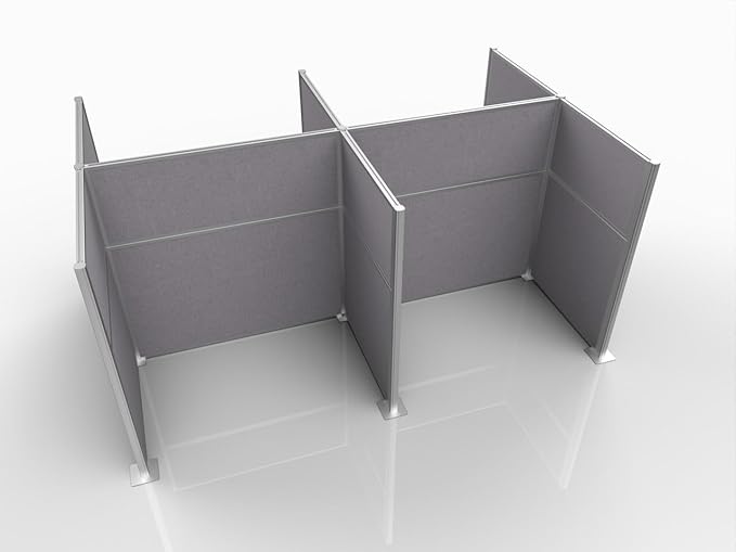 Versare Hush Panel Cubicle Kit | Workstation Partition Walls | Sound Dampening Cubicle Walls | Partitions for Desks