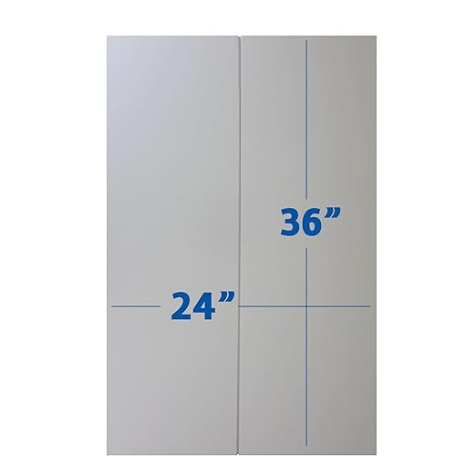 Flipside Products 36” x 48” Foam Project Boards for Presentations, Science Fair, School Projects, Event Displays and Trifold Picture Board - White - 3 Pack