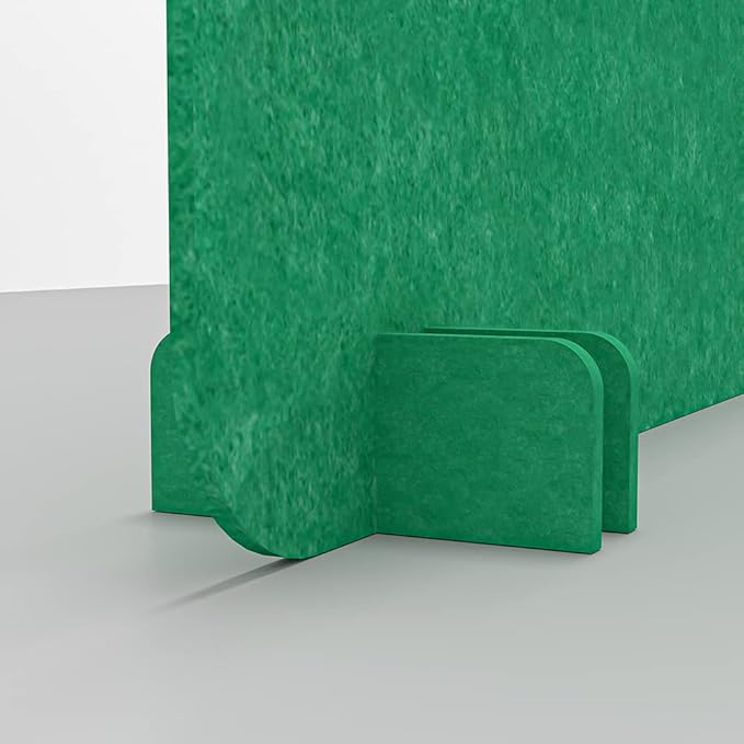 Escape 12" Freestanding Desk Divider | Eco-Friendly Acoustic Privacy Screen | Noise Reducing Desk Partition | 59" Wide | Red