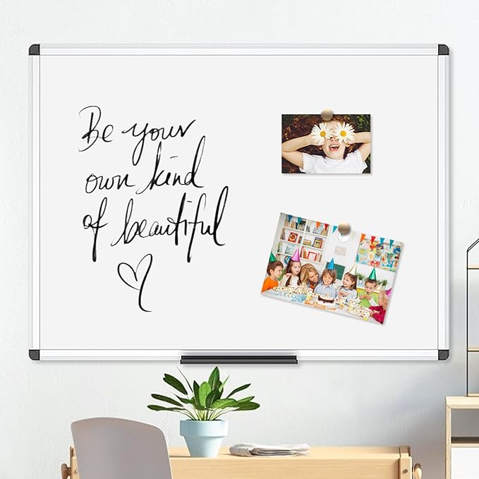 VIZ-PRO Magnetic Dry Erase Board, 24 X 18 Inches,3 Pack, Silver Aluminium Frame