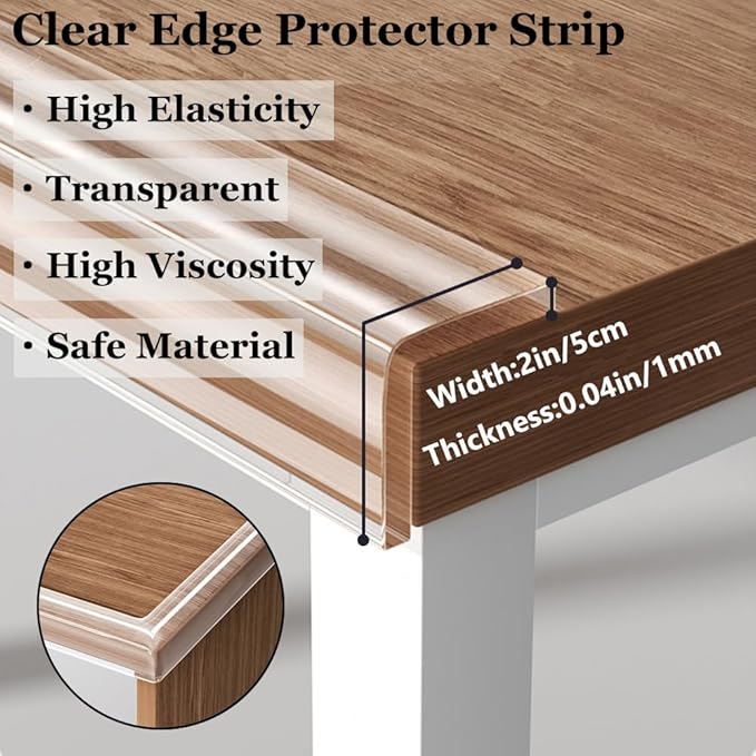 Baby Proofing Edge Protector for Baby 16.4ft Clear Edge Protector Strip Safety Corner Guards Child Proof Corner Bumper for Furniture