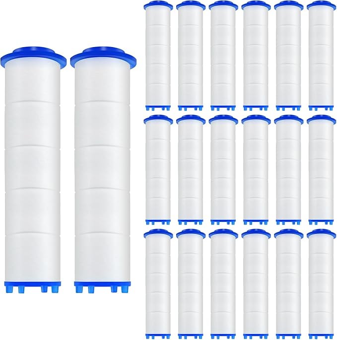 20 Pack Shower Filter Shower Head Filter PP Cotton Filter Handheld, Filter Replacement Filter Tool Suitable for Various Specifications of Shower Heads (2.6 inches)