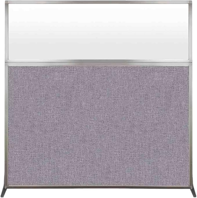 Versare Hush Screen Portable Room Divider | Workstation Wall Divider | Freestanding Privacy Hush Panels | Frosted Windows | Fabric Office Divider Screen | Great for Room Separation
