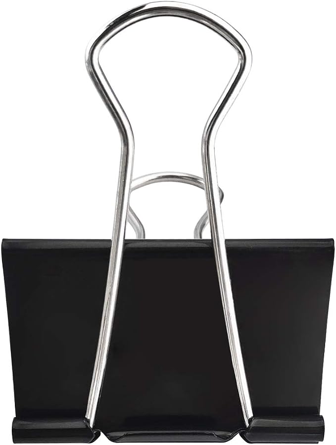 DSTELIN Extra Large Binder Clips 2.4-Inch (18 Pack), Big Paper Clamps for Office Supplies, Black