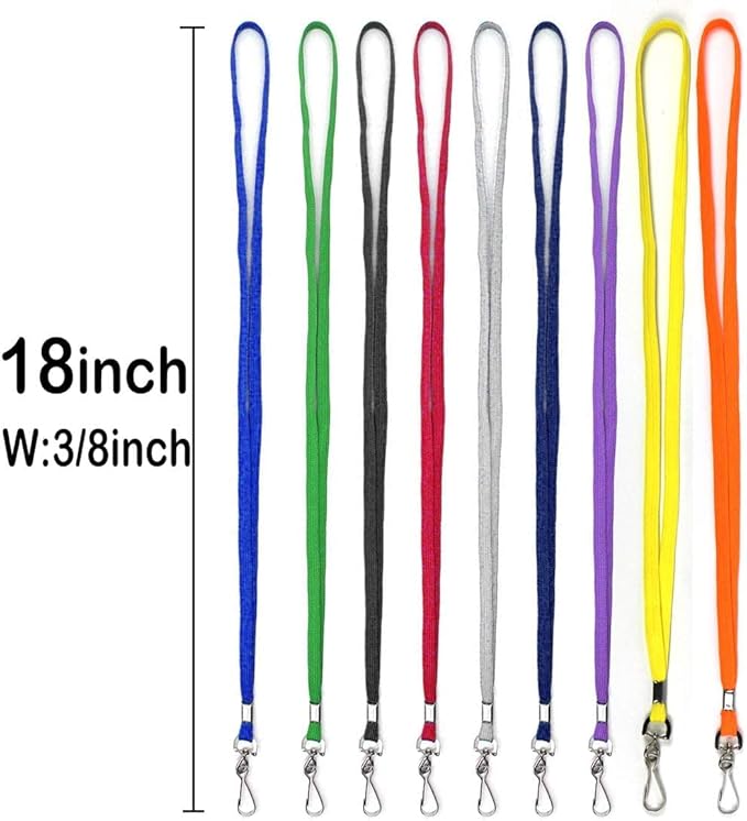 Bird Fiy Lanyard 100 Pack Bulk Badge Lanyards for ID Badges Neck Cruise Name Tag ID Holder