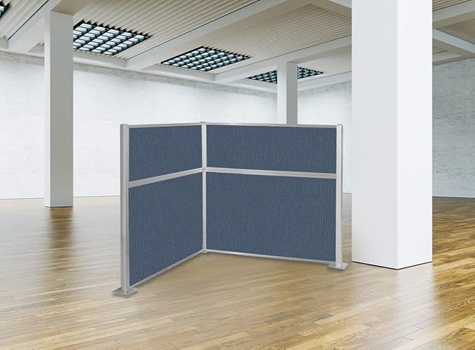 Versare Hush Panel Cubicle Kit | Workstation Partition Walls | Sound Dampening Cubicle Walls | Partitions for Desks