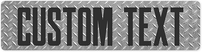 Custom Sign, Custom Street Sign, 11 Font Colors, 13 Font Styles, 4 Hole Options, 22 Sizes, 6x24 Inches, Rust Free DiBound, Fade Resistant, Made in USA by My Sign Center (Diamond Metal)