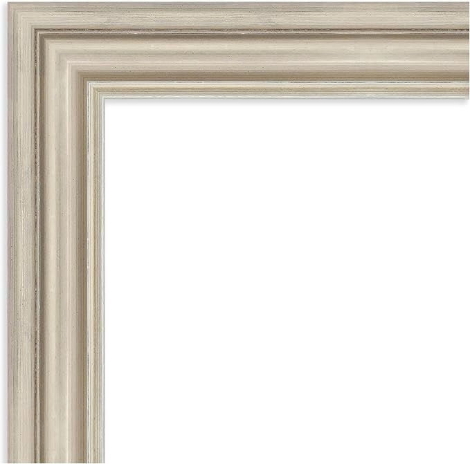 Amanti Art Silver Framed Magnetic Board 30x46 Large Vision Board for use with Magnets, 100% Metal Sheet to Display Items as Office Decor or for Home Organization in mudroom, Kitchen or Kids Room