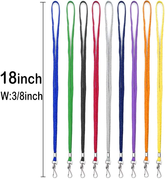 Bird Fiy Lanyard 100 Pack Bulk Badge Lanyards for ID Badges Neck Cruise Name Tag ID Holder