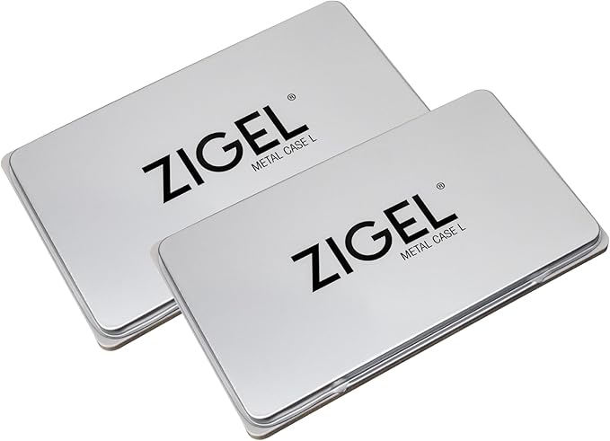 2 Pack Metal Case Stamp Pad Large Size, Dark Yellow Color - Size: 3" x 6" - Choose from 15 Ink Colors