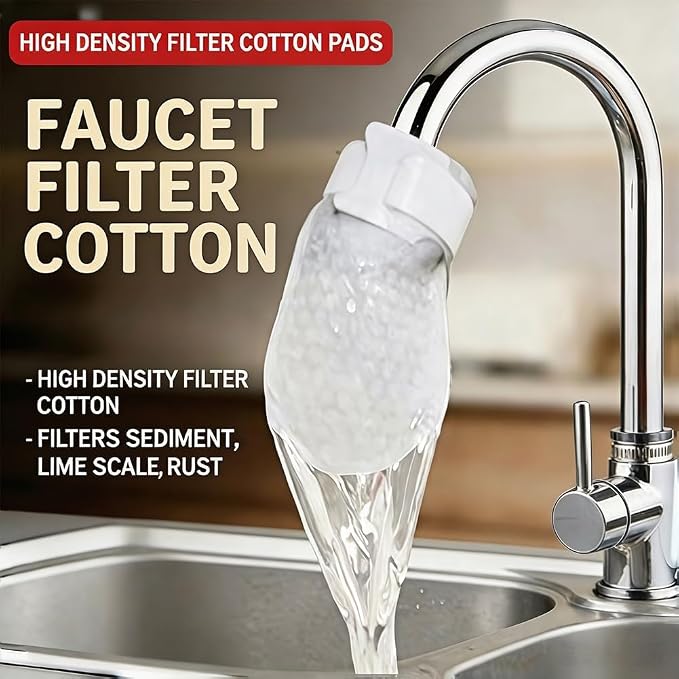 2026 New Faucet Filter Cotton Bag, 100Pcs Faucet Filter Bag for Filtering tap Water, Cotton Filter Bag for Faucet, Kitchen Sink