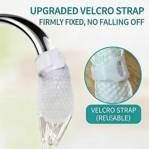 100pc*1000 Mesh Universal Faucet Filter Bag, Water Filter for Sink Faucet, Food Grade Non-Woven Replaceable Sleeve to Remove Limescale Sand Rust for Kitchen Bathroom