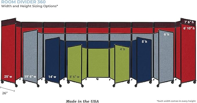 Versare Room Divider 360 Portable Wall Partition