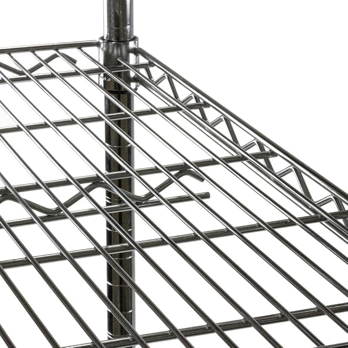 Shelving Inc. 8" d x 18" w Chrome Wire Shelving with 3 Tier Shelves, Weight Capacity 800lbs Per Shelf