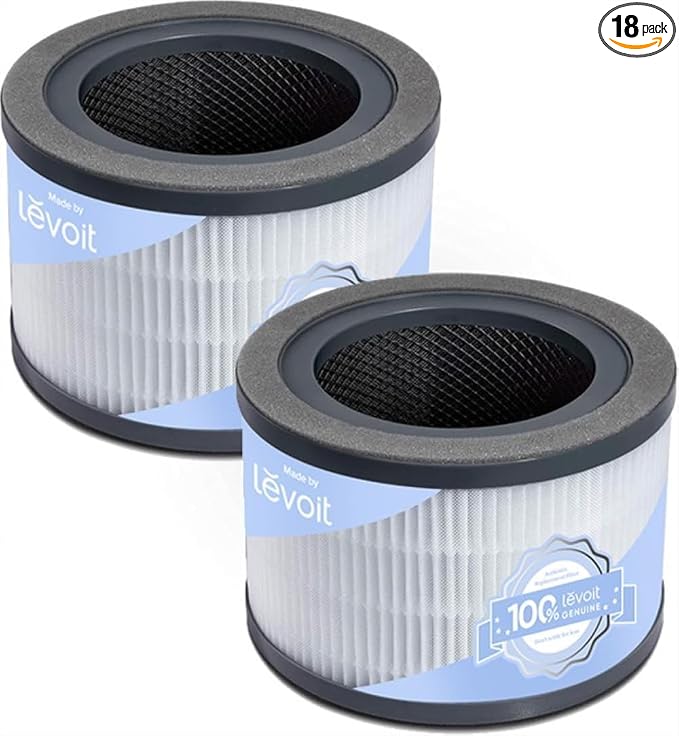LEVOIT Vista 200 Air Purifier Replacement Filter, Genuine Air Filters, High-Efficiency Activated Carbon for Removal of Smoke, Odor, Allergens, Pollen, Vista 200-RF, 2 Count (Pack of 9)
