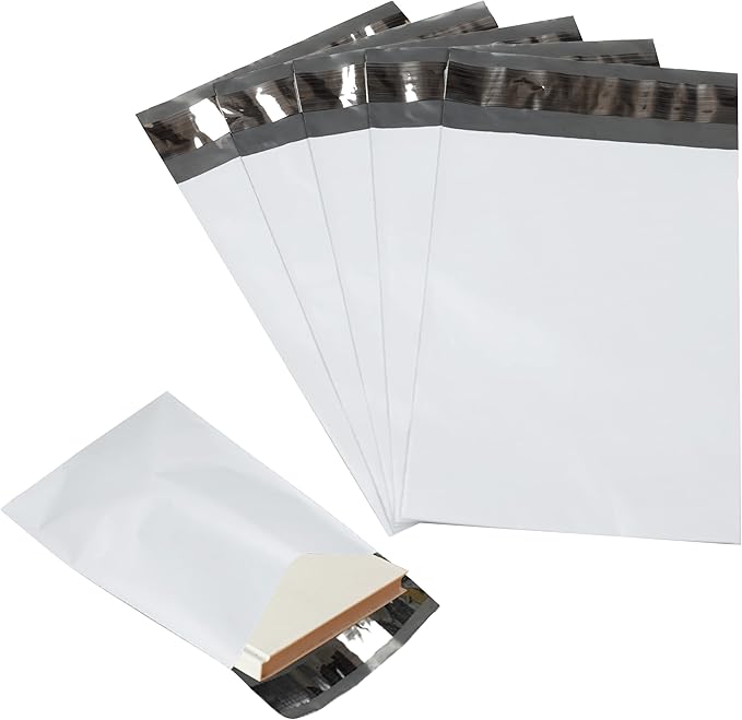 3000 Pack Secure Seal White Poly Mailers - 9x12 Safe Shipping Bags - E-Commerce Self Sealing 2 Mil Poly Envelopes