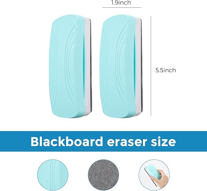 Ddaowanx Whiteboard Eraser, Magnetic Dry Erase Eraser, Glass Board Eraser,School and Office Supplies (4 Pack/4 Colors)