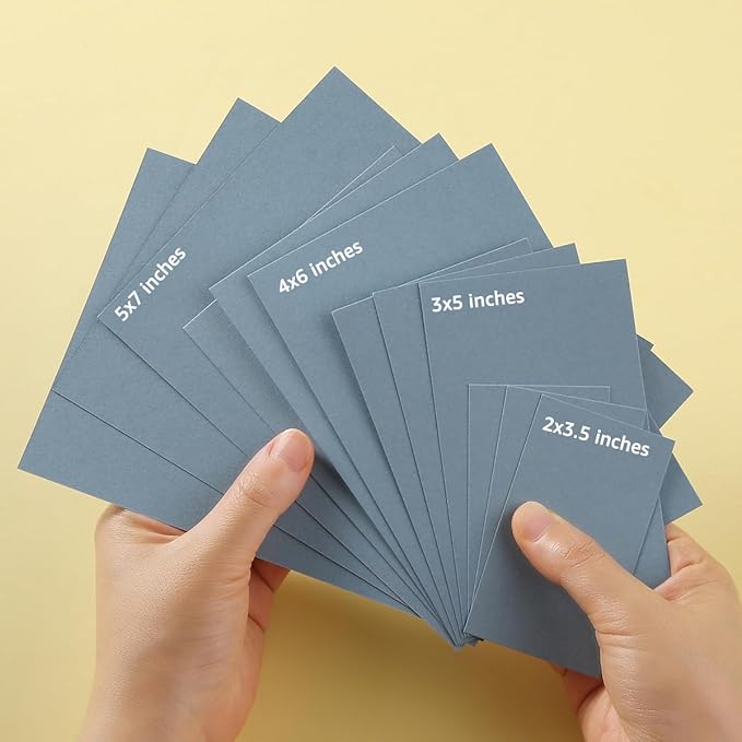 50 Sheets Blank Cardstock Paper 250 GSM Thick Heavy Cards Stock for DIY Art Projects, Card Making, Postcards, Greeting Cards, Birthday Party, Wedding Invitations (Dusty-Blue, 4x6 inches)