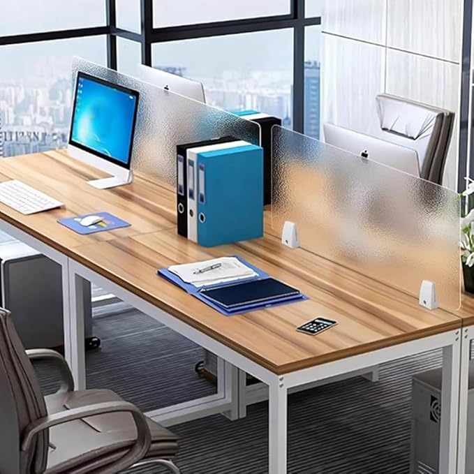 RCJCQSR Acrylic Frosted Privacy Free Standing Screen, Visual Distractions Privacy Panel Portable Desk Divider Guard for Table Top Workstation for Home Office(Size:120x30cm(47.2x11.8))