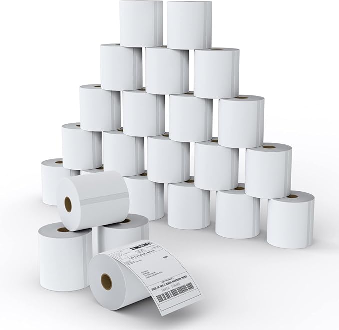 MFLABEL 4x6 Direct Thermal Shipping Labels - 24 Rolls of 450 Labels/Roll, Compatible with Zebra 2844/ZP450/ZP500/ZP505, USPS/FedEx/UPS/Amazon Shipping, Smudge-Resistant & Permanent Adhesive