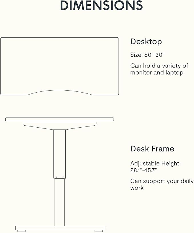 FLEXISPOT EN1 Bamboo Standing Desk, 60 x 30 Inches Whole-Piece Electric Adjustable Height Sit Stand Desk - Silver Frame + Bamboo Curved Desktop (2 Packages)