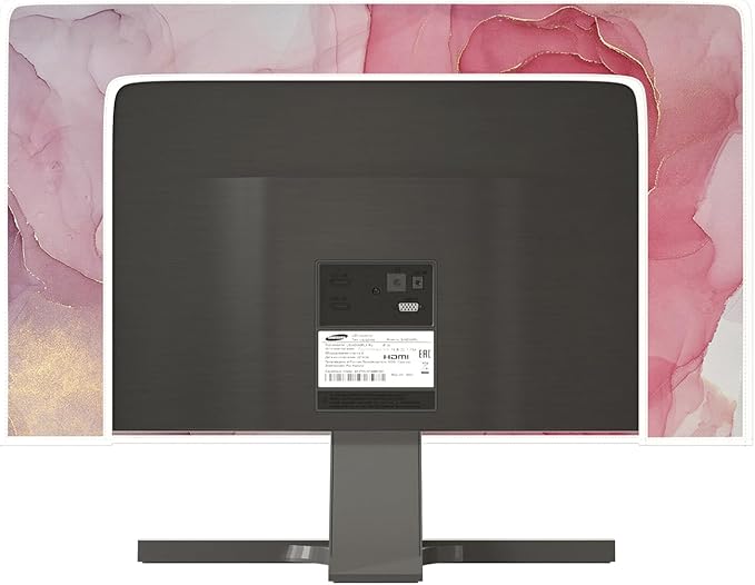 Baocicco Abstract Waterproof Television Cover with Pink Marble Design 58, 59, 60 Inch Full Body Cover for TV Screen Weatherproof Dust-Proof TV Screen Covers Sleeve Compatible with LED OLED Desktop