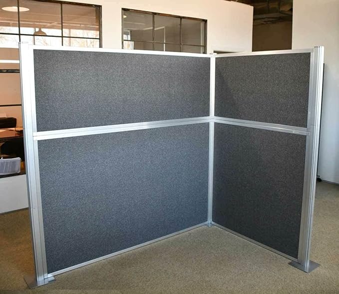 Versare Hush Panel Cubicle Kit | Workstation Partition Walls | Sound Dampening Cubicle Walls | Partitions for Desks