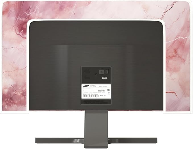 Baocicco Fashion Pink Marble Waterproof Television Cover 70 Inch Full Body Covers for Television Screen Panel Case Computer Sleeve Compatible with PC, Desktop and TV LED LCD OLED
